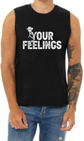 Funny Rude Offensive T shirt Sleeveless Mens Cut Off Shirts F Your Feelings Tee