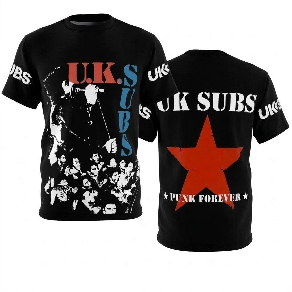 Tour UK Punk Forever U.K. Subs Band 3D T-shirt All S to 5XL 2F1981