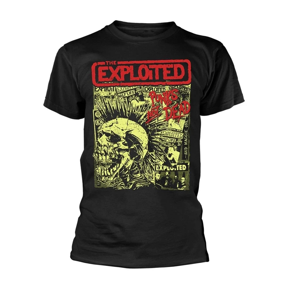 EXPLOITED, THE - PUNKS NOT DEAD (BLACK) BLACK T-Shirt Large
