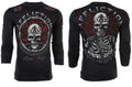 AFFLICTION Men's Long Sleeve T-Shirt REST IN GREASE Black Tattoo Biker S-3XL