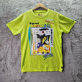 Bleeker & Mercer Graphic T-Shirt Mens Medium Neon Green Streetwear Art Tee