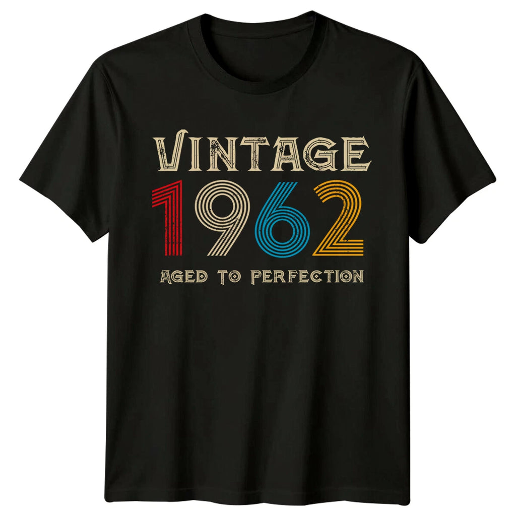 Vintage 1962 Mens T Shirt 64th Birthday Gift Aged To Perfection
