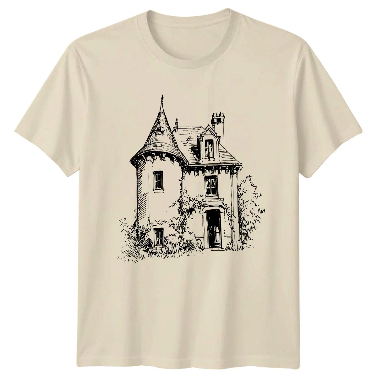 Old Victorian Gothic House Architectural T-Shirt Sketch Art Building