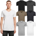 T-Shirt Col En V Build your Brand Léger Coton Imprimable Jersey Simple Homme