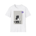 Chill Cat Coffee Cartoon Graphic T-Shirt