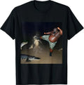Man Kick Alligator in Swamp Funny Oddly Specific Meme T-Shirt