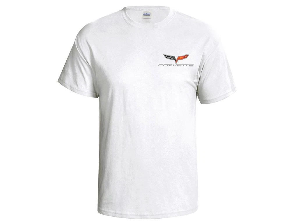 C6 Corvette White Cotton T-Shirt