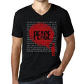 Men's Graphic T-Shirt V Neck Thoughts Peace Eco-Friendly Limited Edition