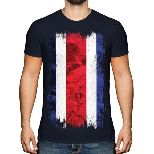 Costa Rica Grunge Flagge Herren T-Shirt Costa Rikanische Shirt Fußball Geschenk