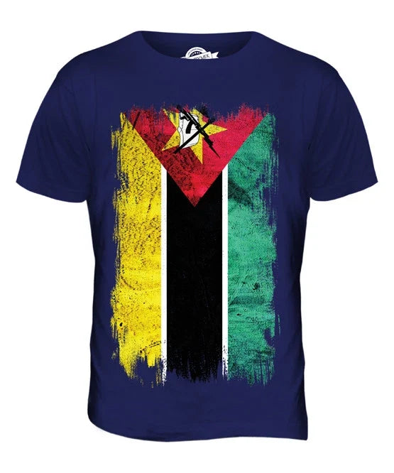 MOZAMBIQUE GRUNGE FLAG MENS T SHIRT TEE SHIRT XS S M L XL 2XL 3XL 4XL 5XL