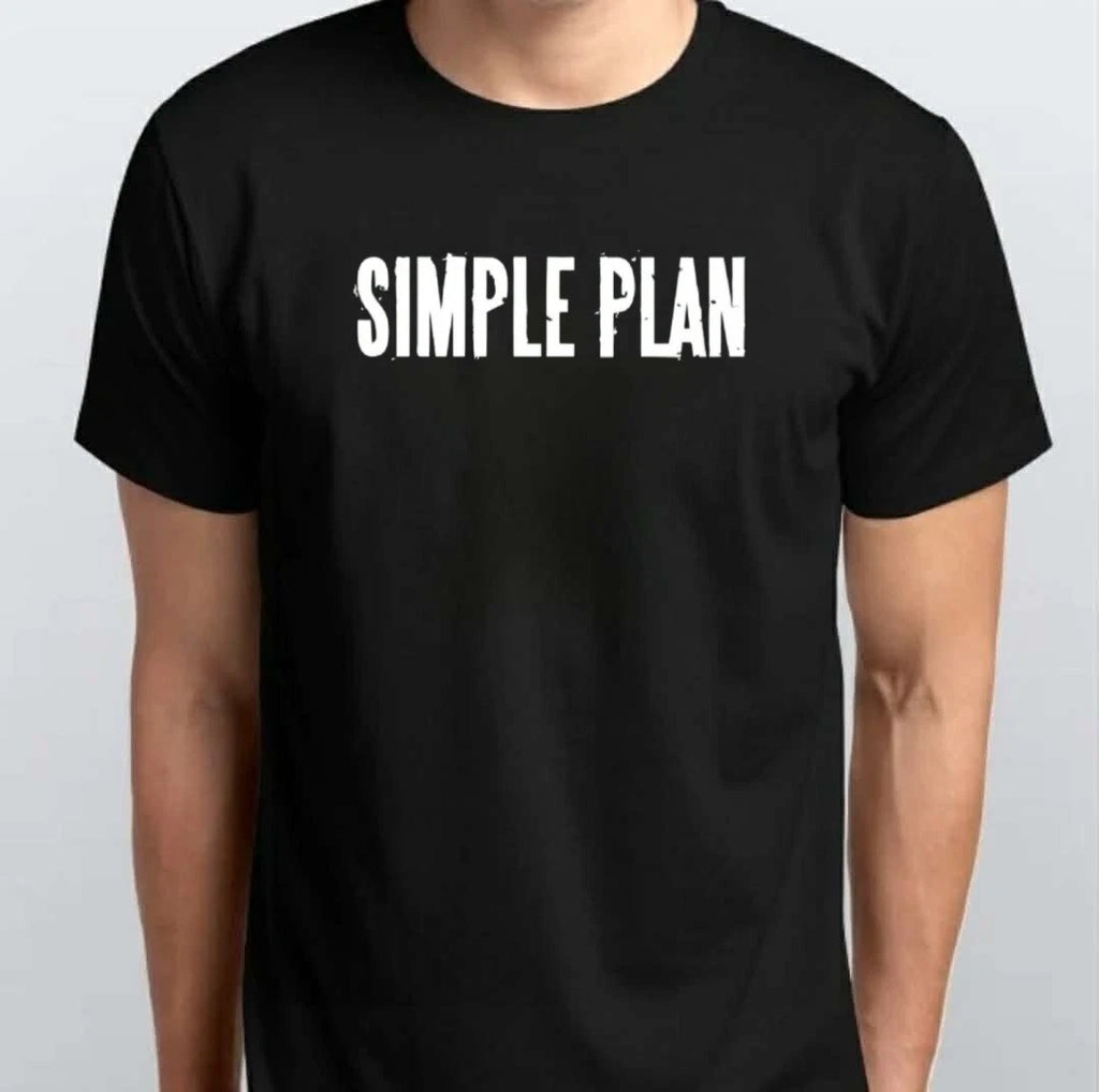 SIMPLE PLAN Graphic Print Unisex T-SHIRT S M L XL XXL 3 4 XL Black White
