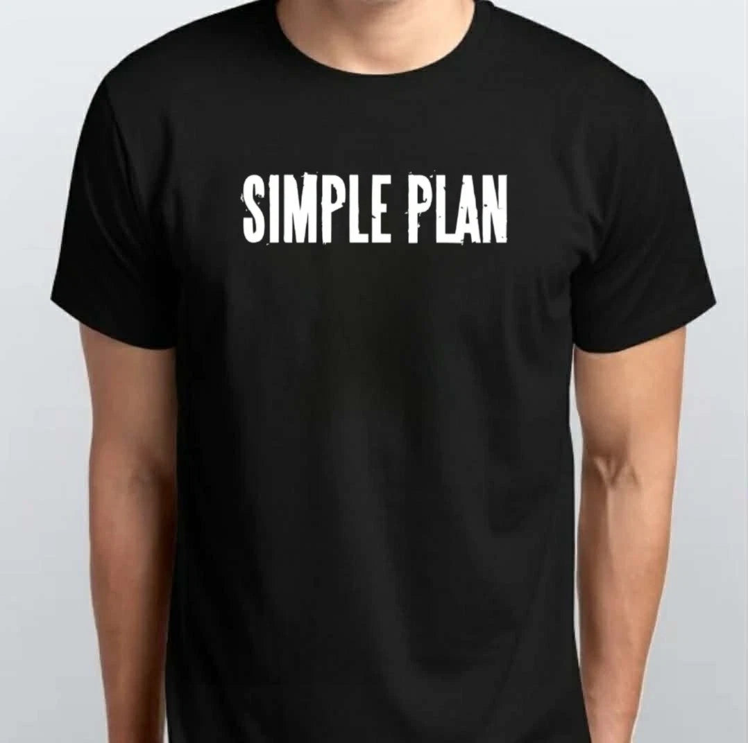 SIMPLE PLAN Graphic Print Unisex T-SHIRT S M L XL XXL 3 4 XL Black White