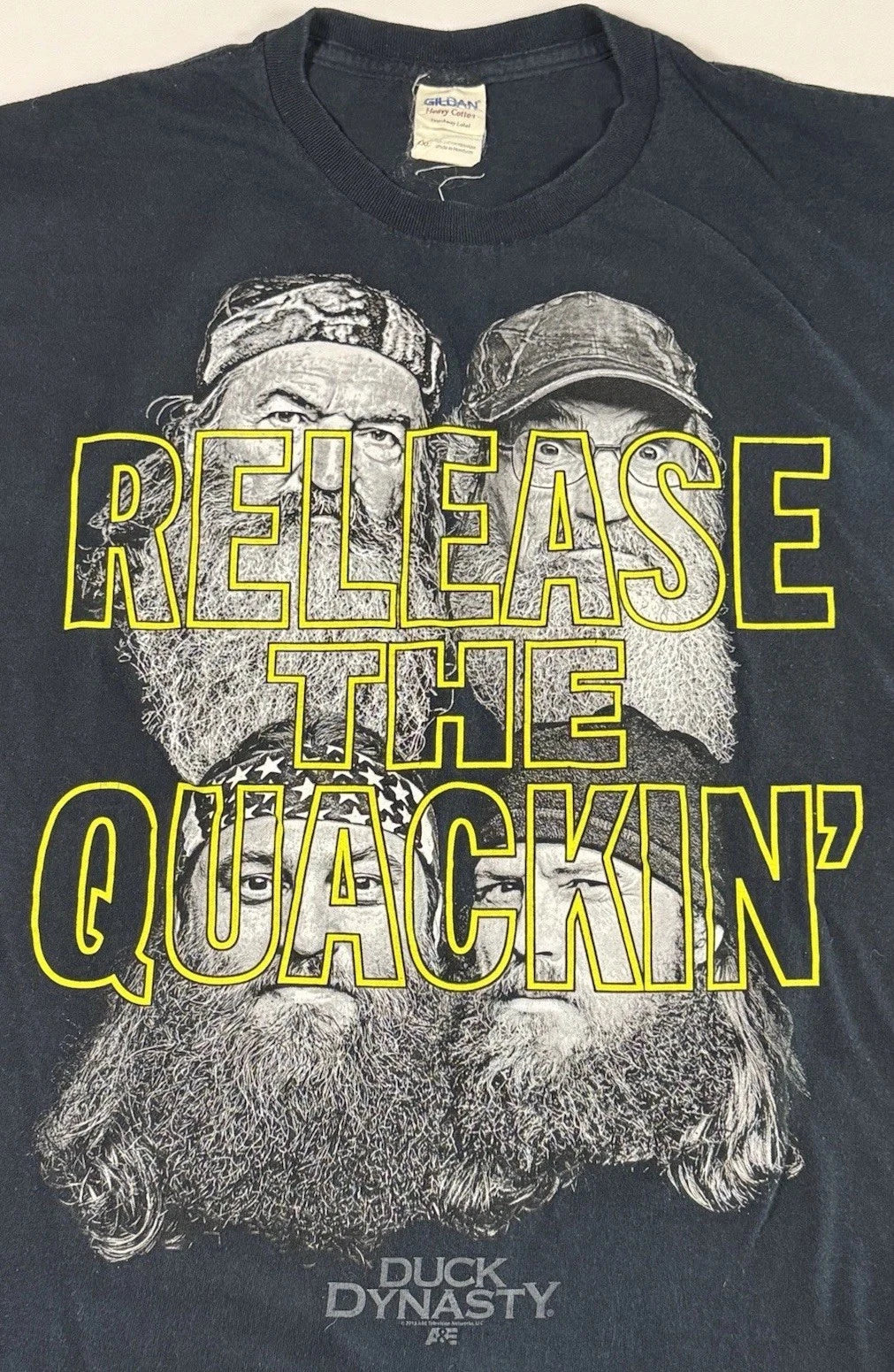 Duck Dynasty T-Shirt Men’s 2XL Blue Graphic Tee Short Sleeve Y2K Boxy Loose Fit