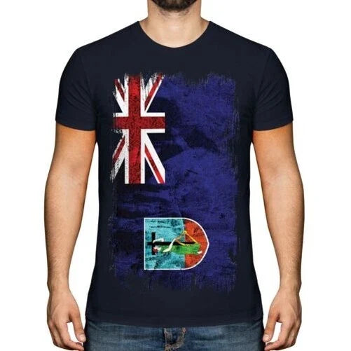 Montserrat Grunge Flagge Herren T-Shirt Montserratian Hemd Bekleidung Geschenk