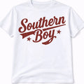 Southern Boy Graphic T Shirt Trendy Western Style Tee Mens Gift White