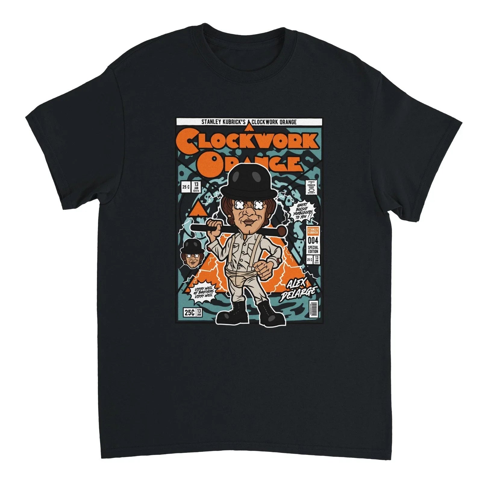 Clockwork Orange Comic Style T‑Shirt Retro Funk Pop Culture Tee
