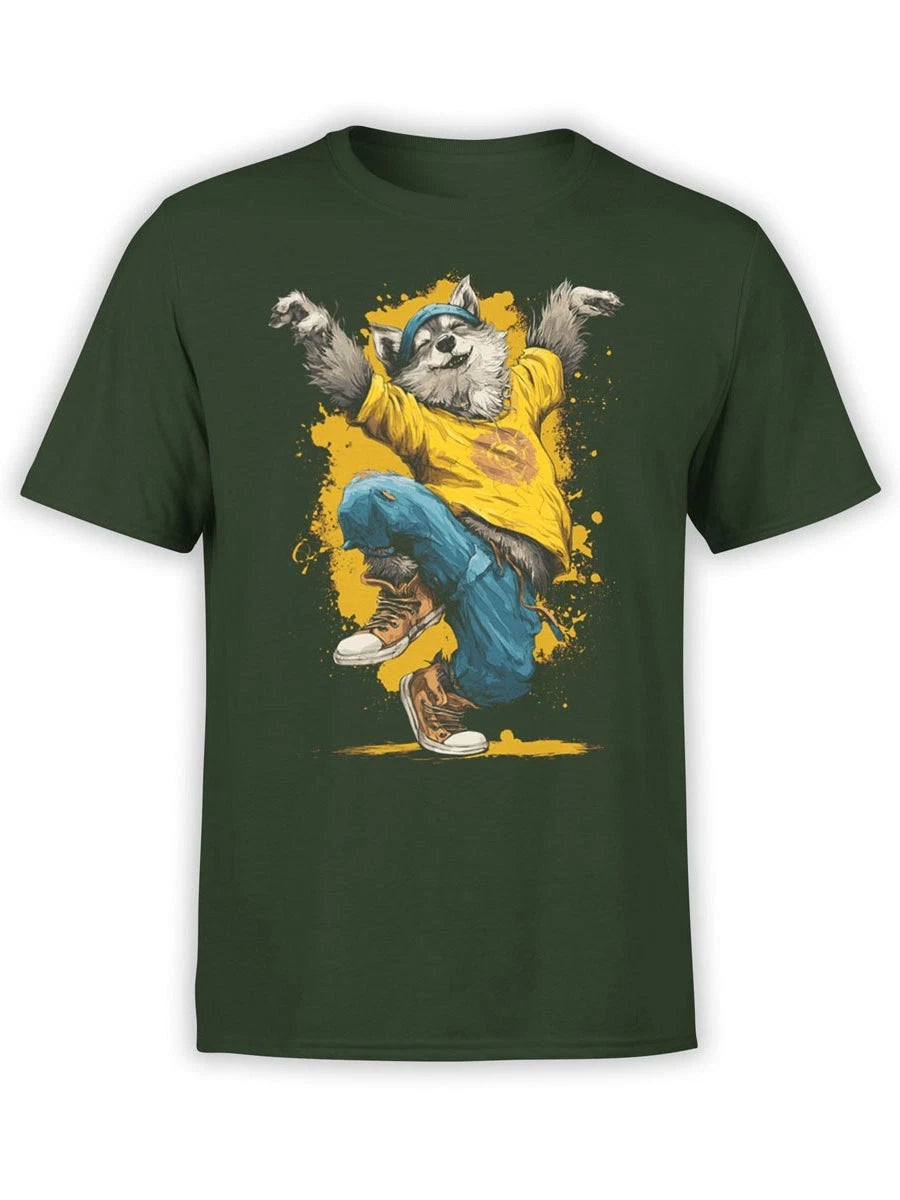 FANTUCCI Breakdance Pup T-Shirt | Fun Hip Hop Dog Graphic Tee | Unisex