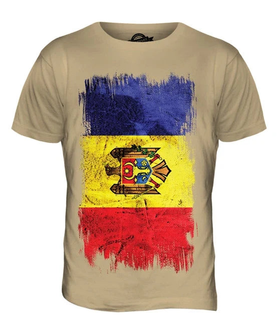 MOLDOVA GRUNGE FLAG MENS T SHIRT TEE SHIRT XS S M L XL 2XL 3XL 4XL 5XL