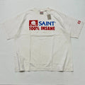 Saint One Hundred Percent Insane Baby Devil Mens White Cotton Oversized T Shirt