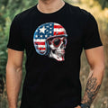 Mens Biker Skull Motif Cotton T-Shirt Size XS to 5XL