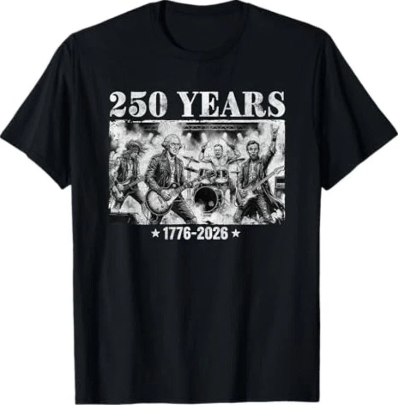 Presidents Playing Guitar Funny Rock Band 4th July Vintage T-Shirt