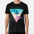 Aesthetic Dolphins 80's 90s Hypnotic Summer Beach Print Design S-5XL USA T-Shirt