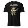 Hold On Partner I'm Overstimulated Cowboy Frog Meme T-Shirt Size S-3XL Gift Tee