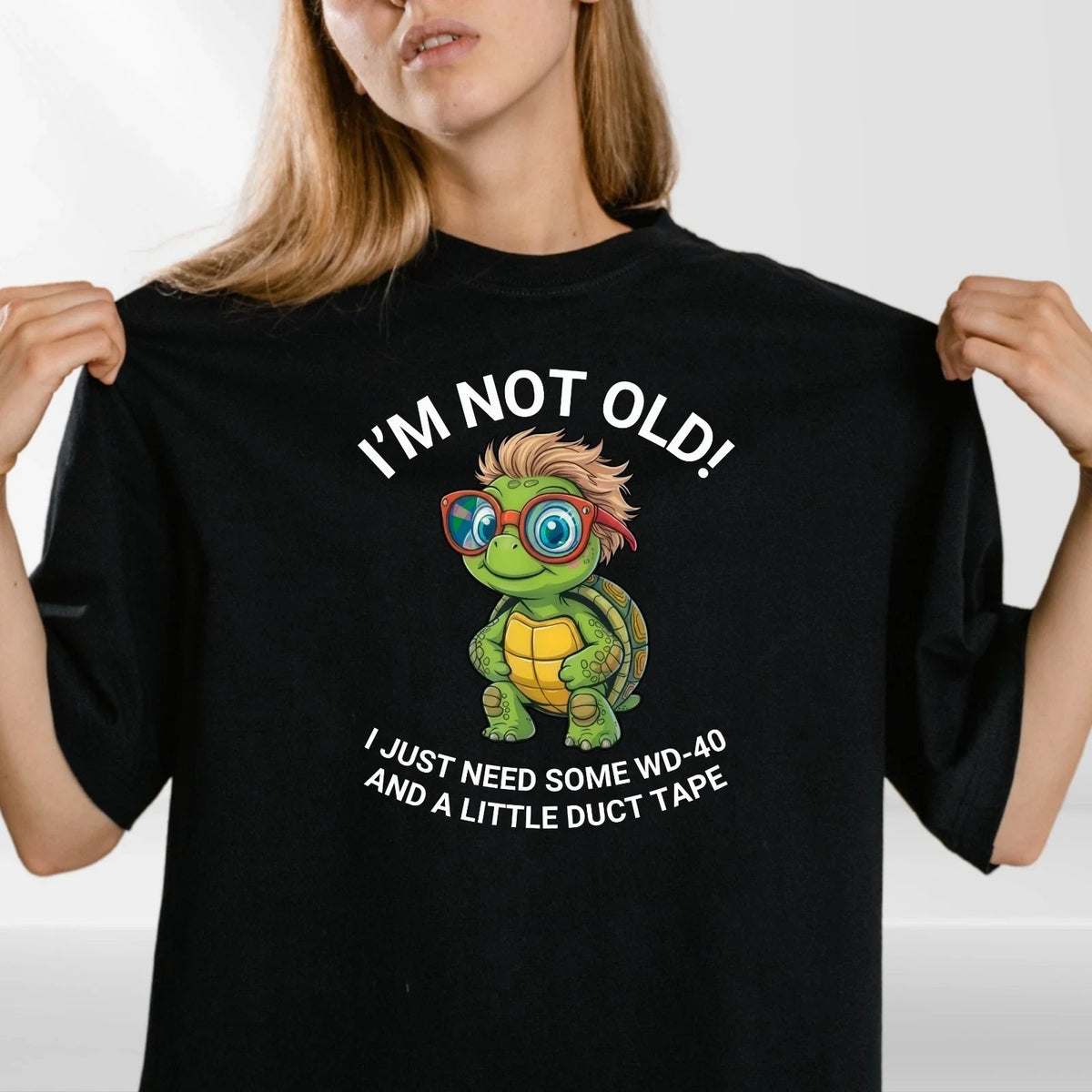 Not Old WD40 Duct Tape Funny Aging Repair Resilience Graphic Unisex T Shirt