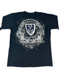 Y2k Russo Shirt Mens XL Navy Graphic Crest Embroidered Tee grunge jessie pinkman
