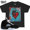 Shirt To Match 5 OG Black Metallic Reimagined Unisex Tee Heart Shirt