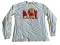 Playboy By Pacsun Lazy Love Long Sleeve Blue Shirt Mens Small