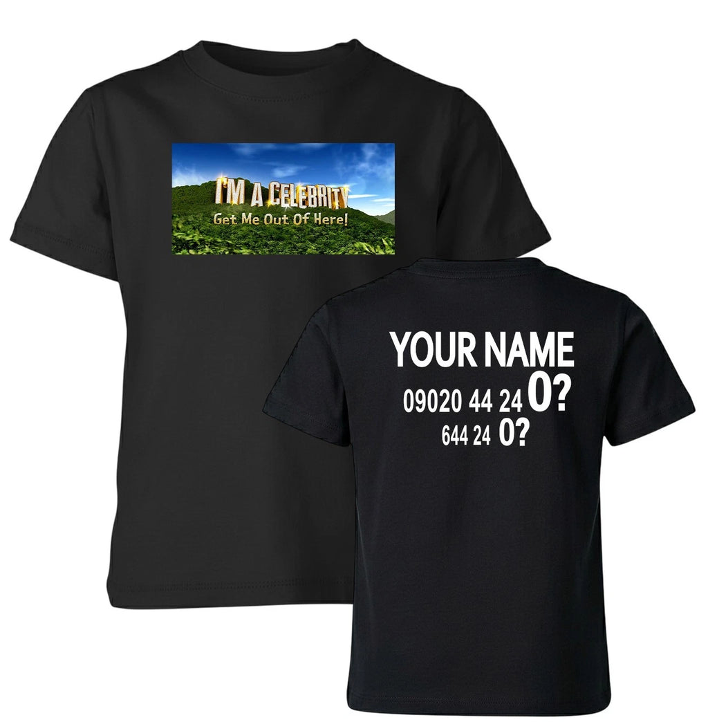 Personalised I'm A Celebrity Jungle T-Shirt Jungle Castle Fancy Dress Drama TV