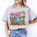 Drink happy thoughts T-Shirt gift Coffee lover positive Unisex Tee Sand White Sp