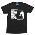 Funny Anime T-shirt Eat Your Protein Attack on Japanese Tee Manga Art Gym Shirt