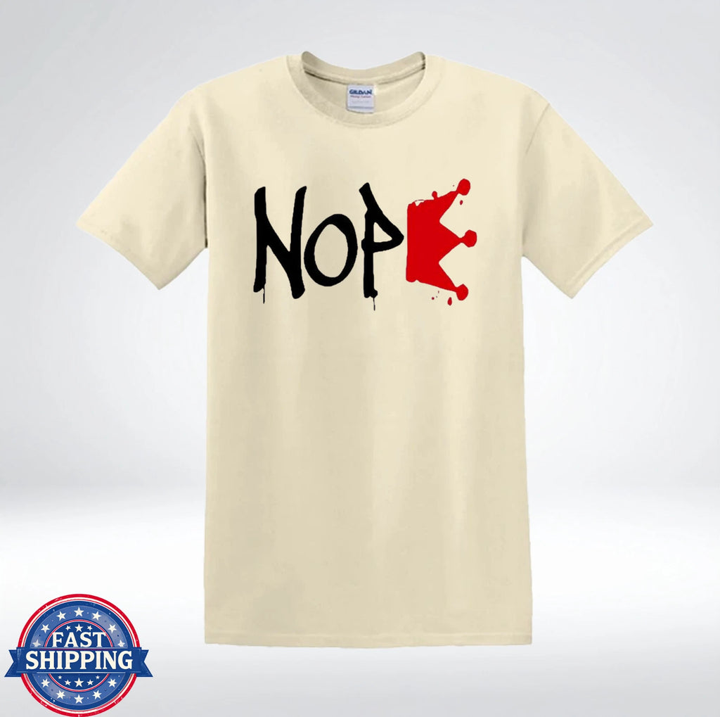 Nope Crown Graphic Shirt Funny Streetwear Minimalist Design T-Shirt
