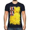 Niue Grunge Flagge Herren T-Shirt Niu ? Fußball Niuean Geschenk
