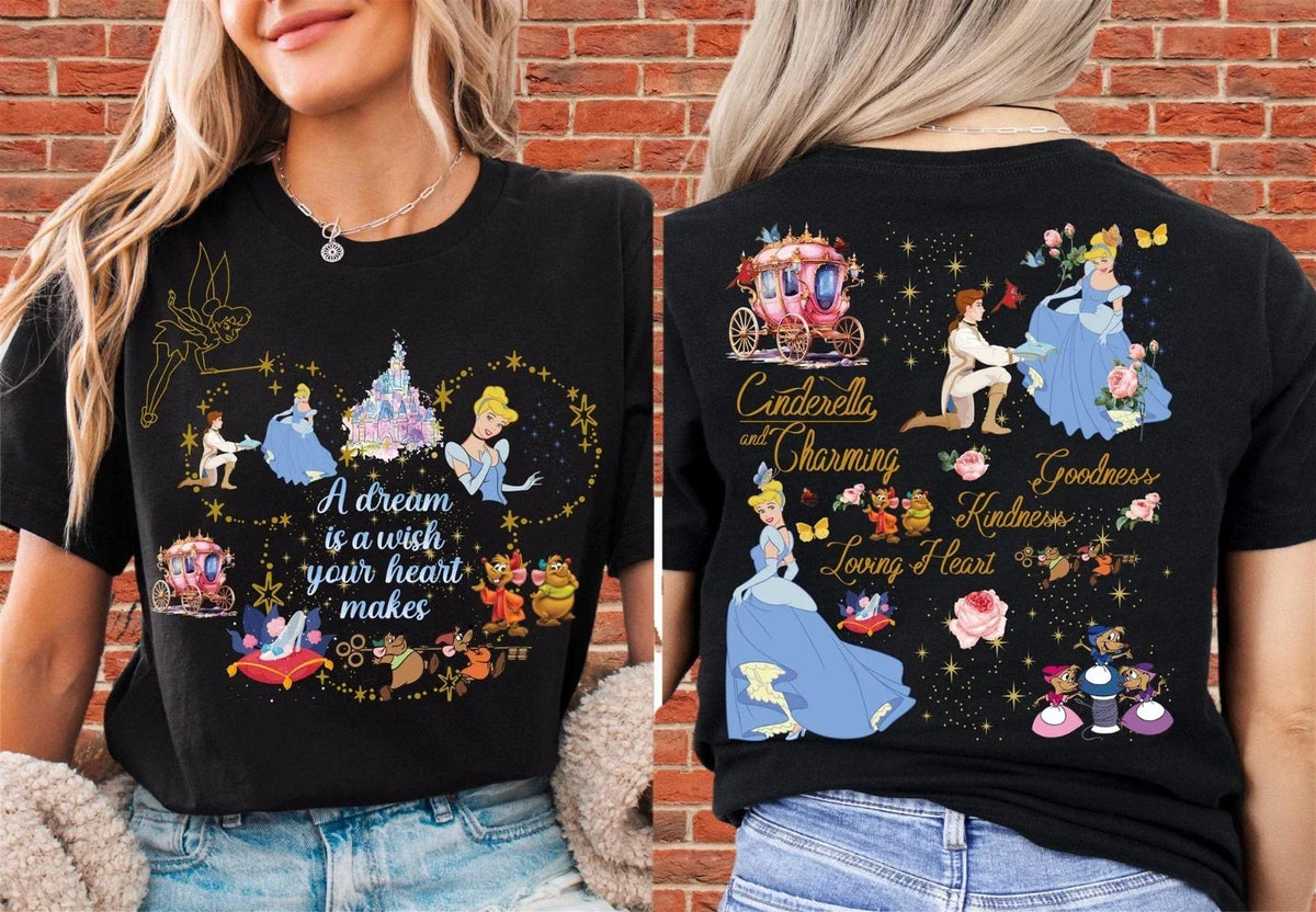 Cinderella and Charming Princess Unisex Hoodie Tshirt Men Women Unisex N530-2