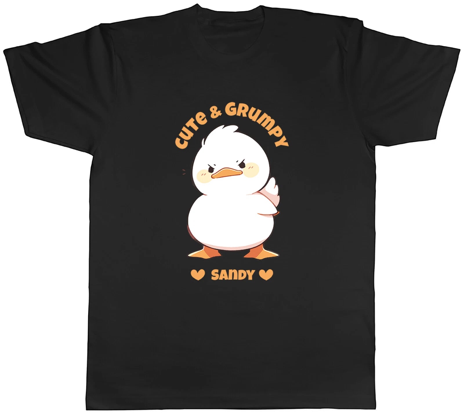 Personalised Duck Cute & Grumpy Mens T-Shirt Funny Bird Tee Gift