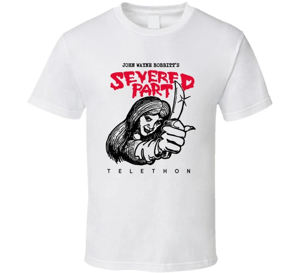 John Wayne Bobbitts Severed Part Telethon Funny 90s T Shirt