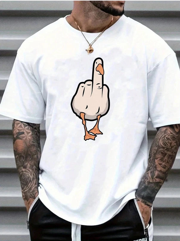 Men's T-shirt - Duck You - Original Funny Novelty Summer Casual Graphic Tee Top