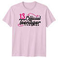 13 Official Teenager Thirteenth Birthday Unisex Tee Personalised T-Shirt
