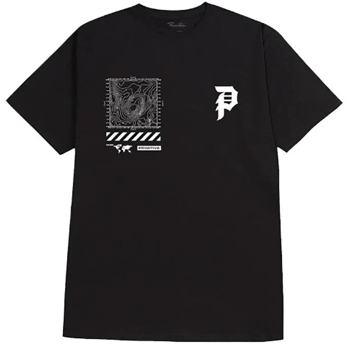 Primitive & Call of Duty, Modern Warfare Collab Mapping Dirty P Black T-Shirt