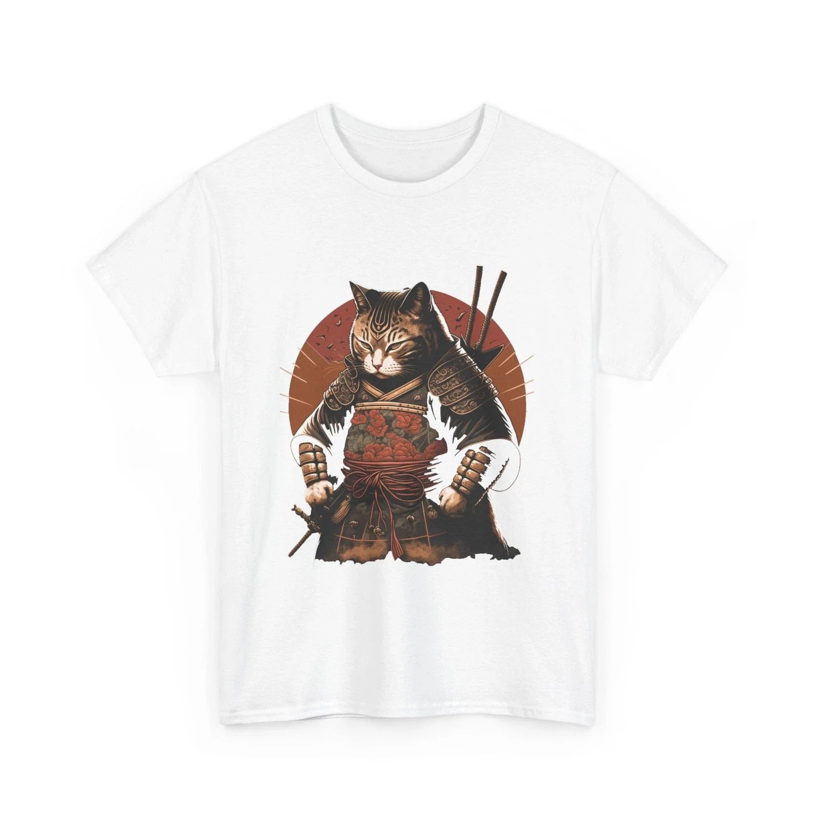 Samurai Cat Shirt, Japanese Culture Lovers Ninja Cat Funny Shirt