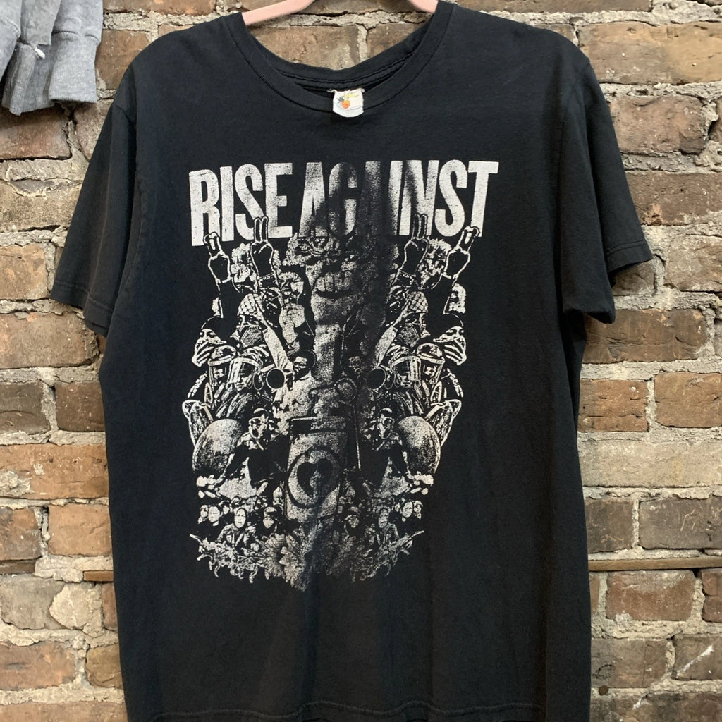 Vintage Y2K Rise Against  Punk Rock Band Emo T Shirt Men's large
