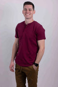 Men's Short Sleeves 100% Cotton Regular fit Casual Summer Henley T-shirt