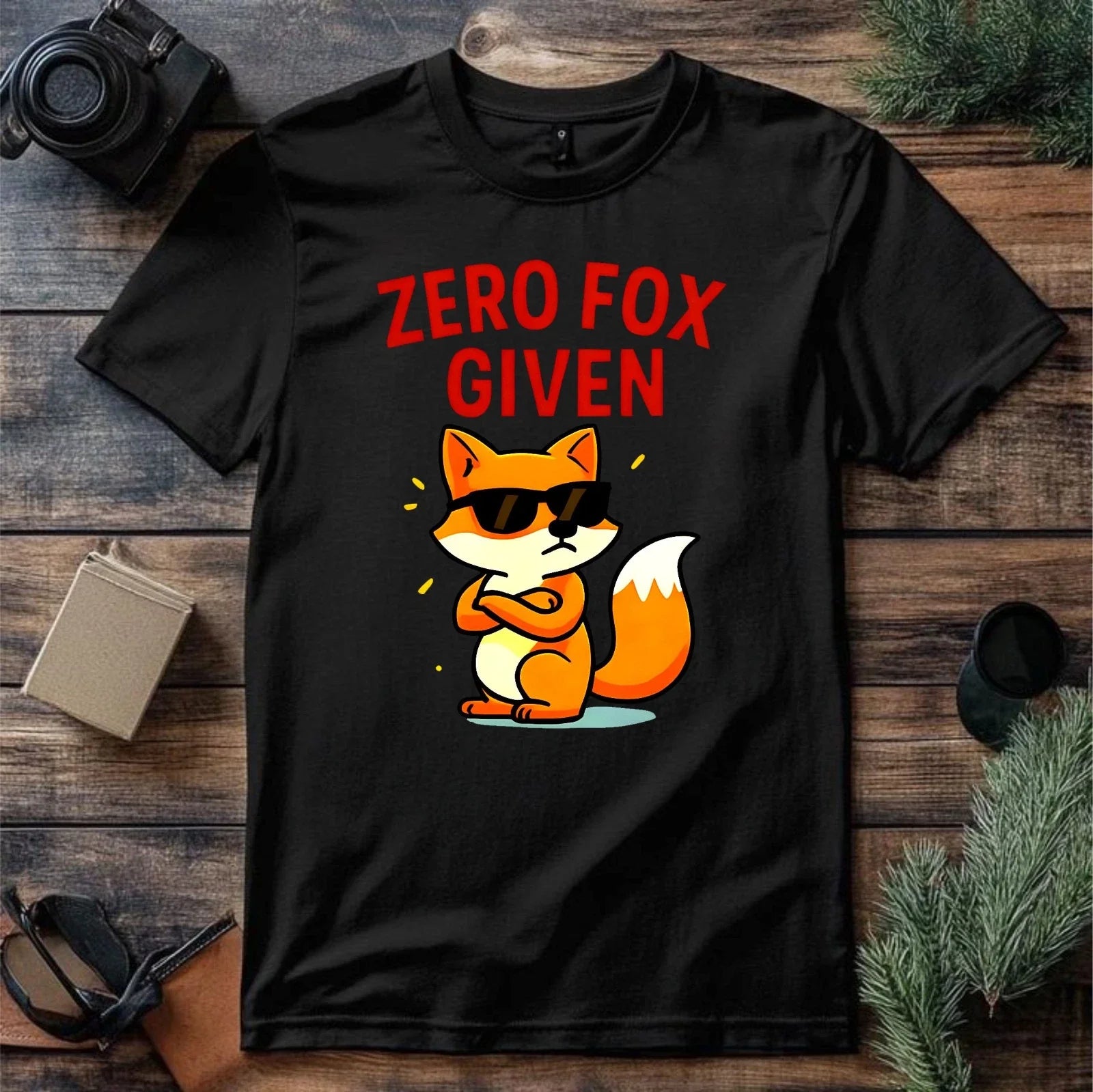 Zero Fox Given T-Shirt Funny Adult Humor Joke Sarcastic Parody Gift Top Tee