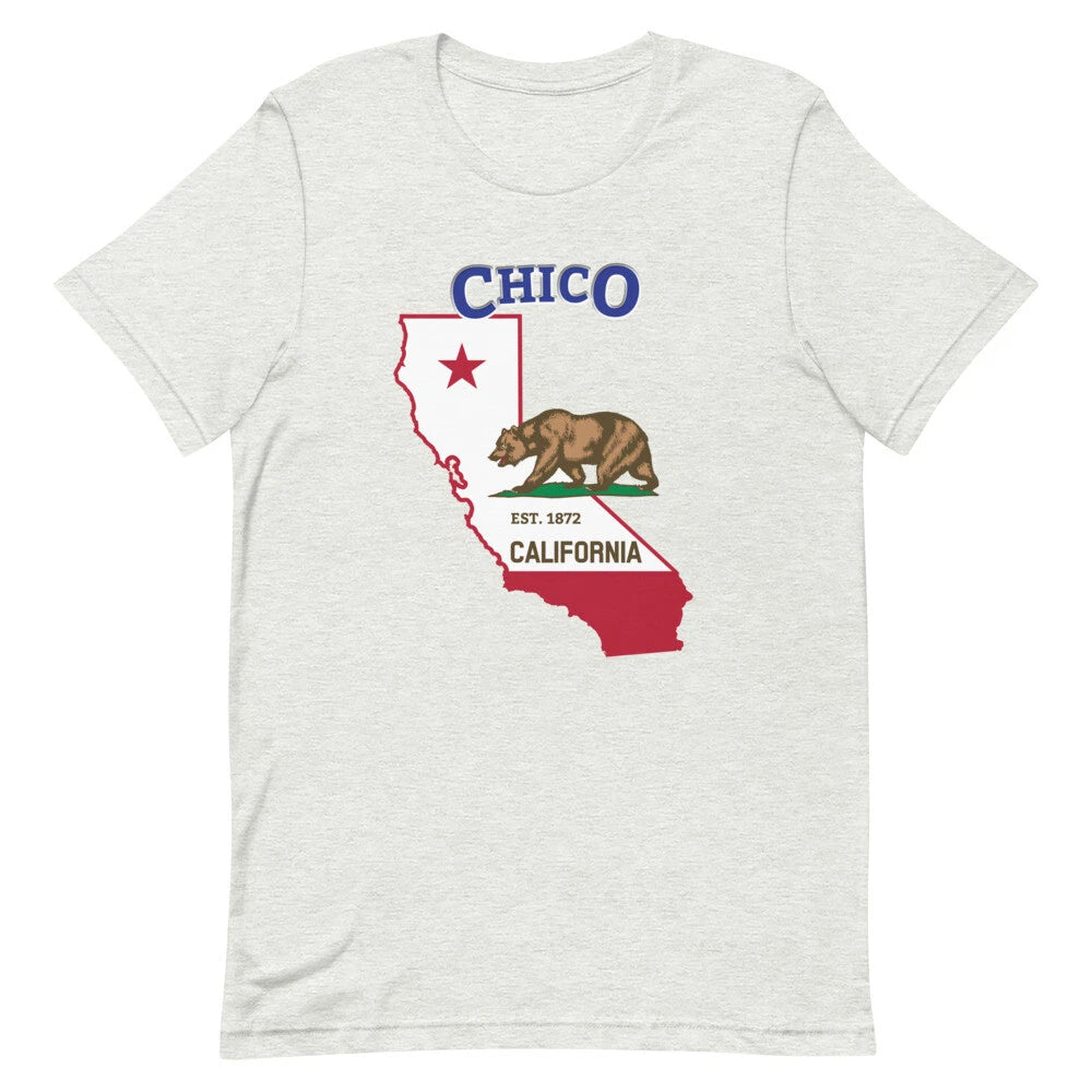 Chico California Home Town Pride Native City-State Souvenir Graphic Tee T-Shirt
