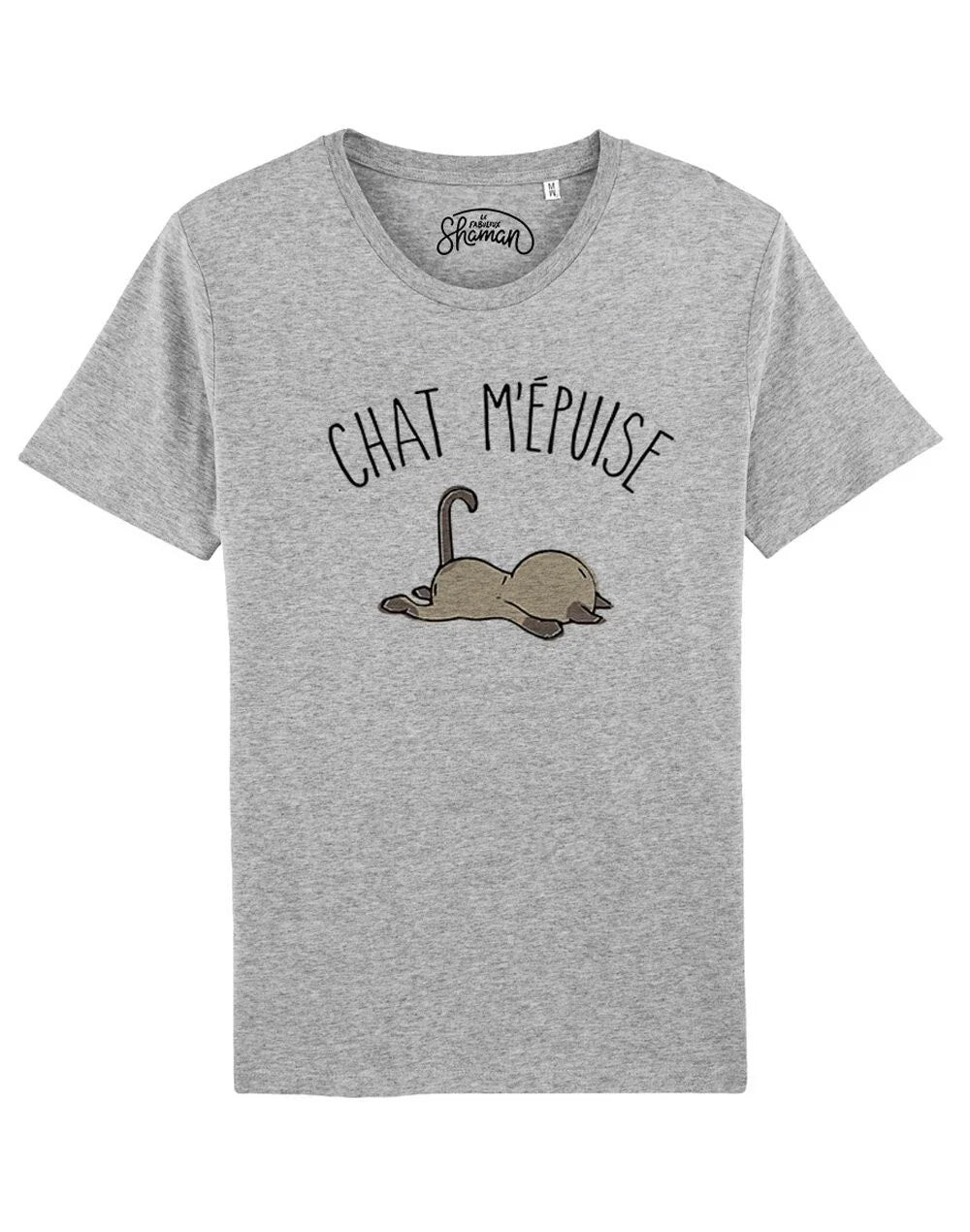 Cat Men's Short Sleeve T-Shirt M'Sold Out Grey Colour
