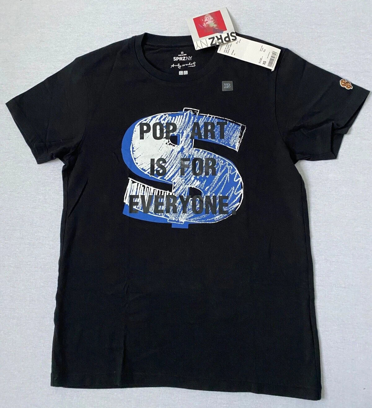 Andy Warhol "Pop Art Is For Everyone" Graphic Men’s Uniqlo L SPRZ NY Size XS