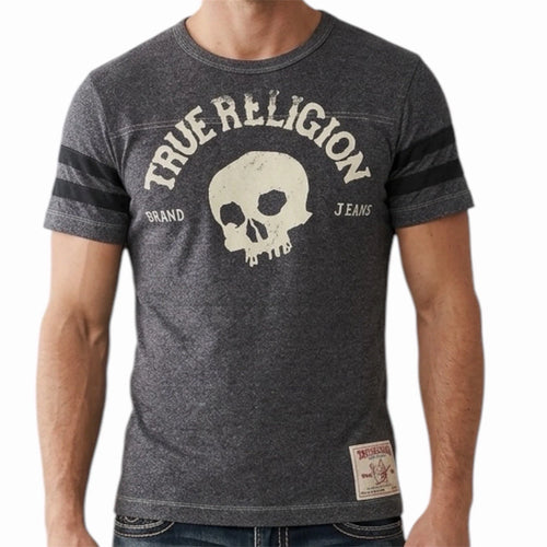 $89 TRUE RELIGION Black TRUE SKULL Short Sleeve Designer Graphic T-shirt NWT